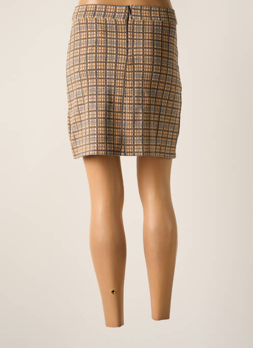 Jupe mi-longue orange CEMI pour femme