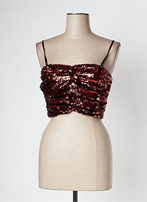 Crop top rouge MANGO femme