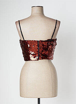 Crop top rouge MANGO femme