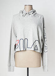 Sweat-shirt à capuche gris FILA pour femme seconde vue
