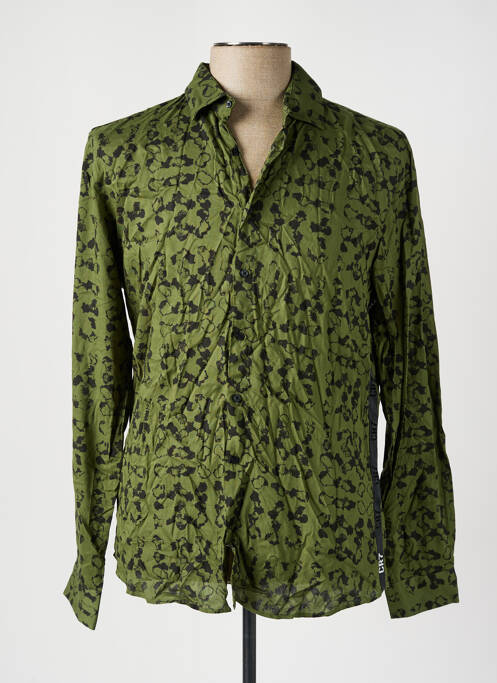 Chemise manches longues vert CR7 CRISTIANO RONALDO pour homme