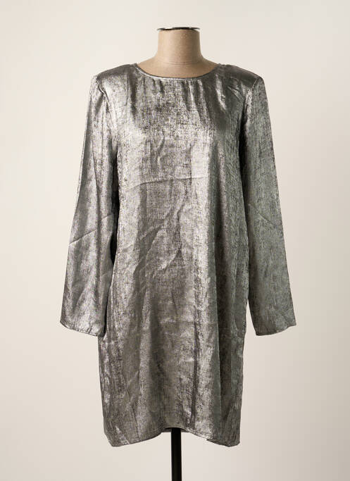 Robe mi-longue argent ONLY pour femme