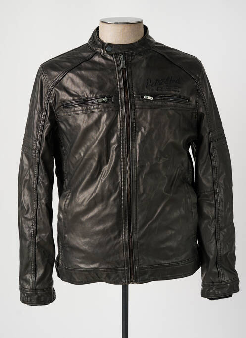 Veste simili cuir noir PETROL INDUSTRIES pour homme