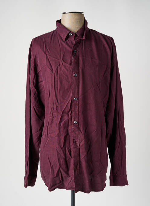 Chemise manches longues violet JACK & JONES pour homme