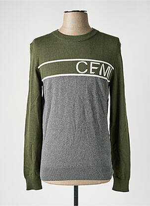 Pull vert CEMI pour homme