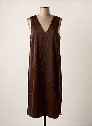 Robe mi-longue marron VERO MODA femme