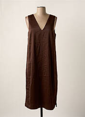 Robe mi-longue marron VERO MODA pour femme seconde vue