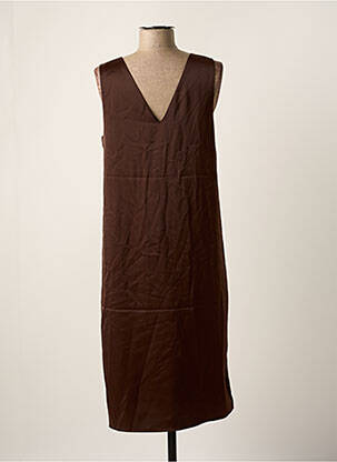 Robe mi-longue marron VERO MODA femme