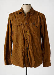 Chemise manches longues marron WRANGLER pour homme seconde vue
