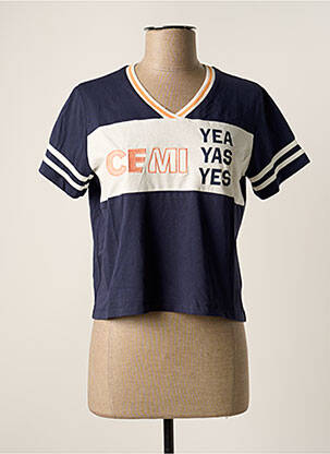 T-shirt bleu CEMI femme