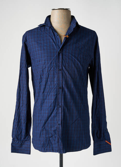 Chemise manches longues bleu LE FABULEUX MARCEL DE BRUXELLES pour homme