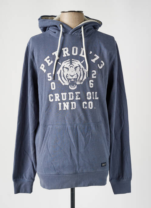 Sweat-shirt à capuche bleu PETROL INDUSTRIES pour homme