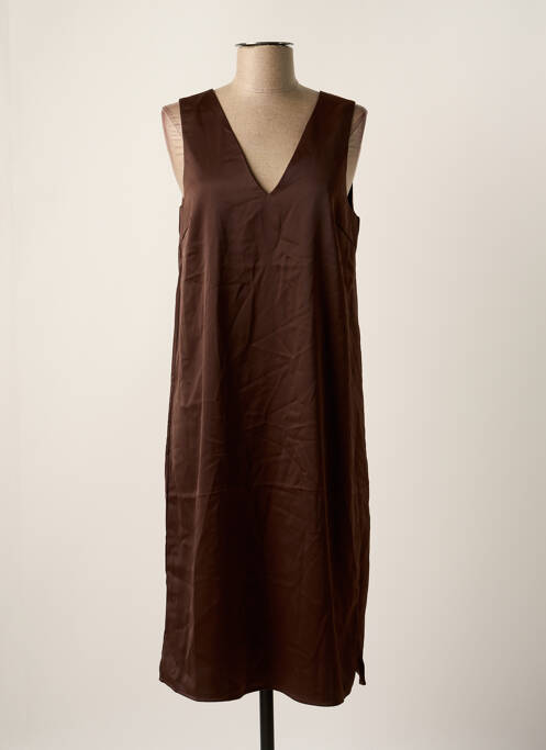 Robe mi-longue marron VERO MODA pour femme