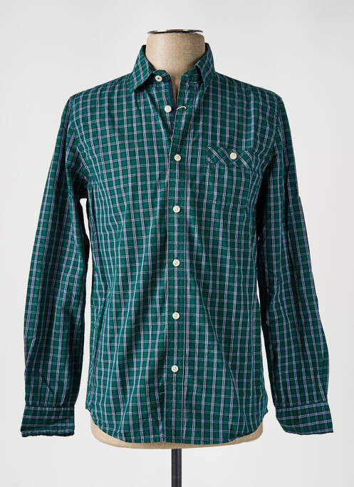 Chemise manches longues vert TOM TAILOR pour homme