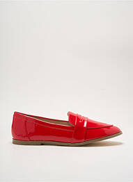 Mocassins matière lisse talon plat jusqu'à 3cm rouge I LOVE SHOES femme