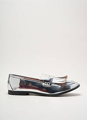 Mocassins matière lisse talon plat jusqu'à 3cm argent I LOVE SHOES femme