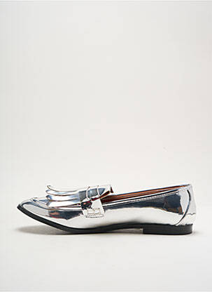 Mocassins matière lisse talon plat jusqu'à 3cm argent I LOVE SHOES femme