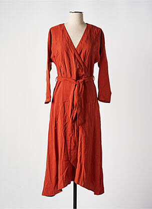 Robe mi-longue marron MANGO femme