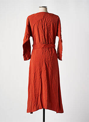 Robe mi-longue marron MANGO femme