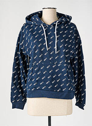 Sweat-shirt à capuche bleu CEMI femme