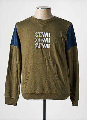 Sweat-shirt vert CEMI pour homme