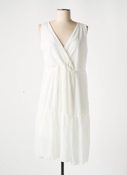 Robe mi-longue blanc HAILYS pour femme
