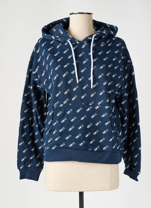 Sweat-shirt à capuche bleu CEMI pour femme