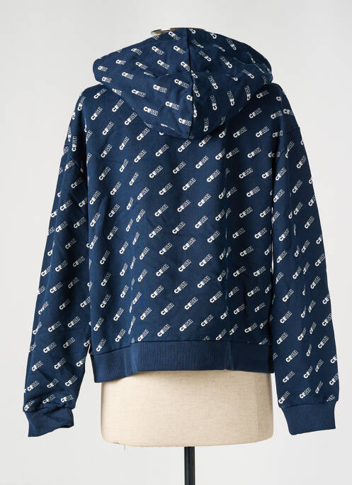 Sweat-shirt à capuche bleu CEMI pour femme
