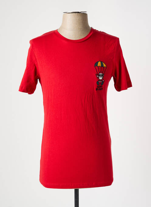 T-shirt rouge JACK & JONES pour homme