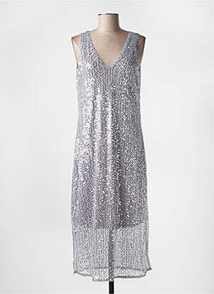 Robe mi-longue gris VERO MODA femme