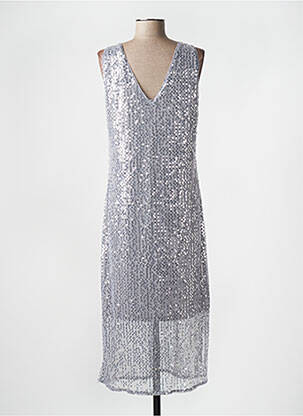 Robe mi-longue gris VERO MODA femme