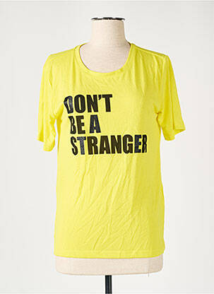 T-shirt jaune JACQUELINE DE YONG pour femme