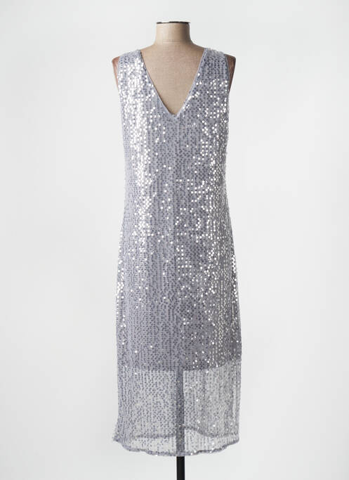 Robe mi-longue gris VERO MODA pour femme
