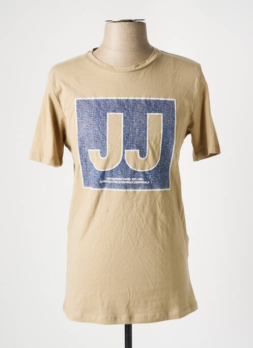 T-shirt beige JACK & JONES pour homme