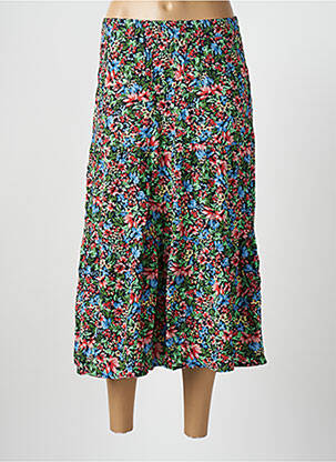 Jupe mi-longue vert ONLY femme