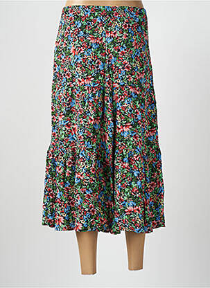 Jupe mi-longue vert ONLY femme