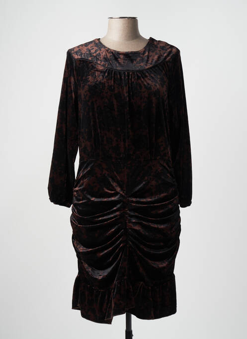 Robe mi-longue marron DEUX. BY ELINE DE MUNCK pour femme