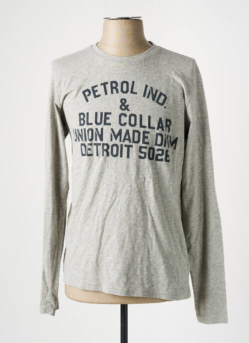 T-shirt gris PETROL INDUSTRIES pour homme