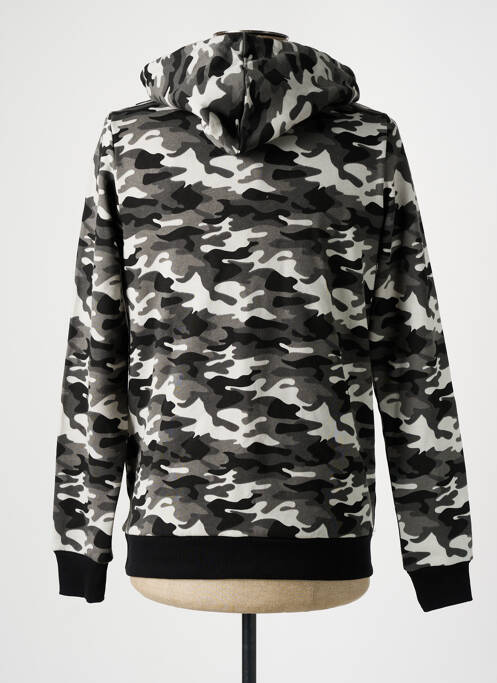 Sweat-shirt à capuche gris CEMI homme