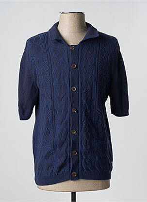Gilet manches courtes bleu LE FABULEUX MARCEL DE BRUXELLES homme