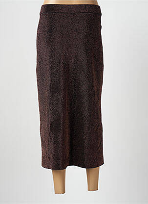 Jupe mi-longue marron DEUX. BY ELINE DE MUNCK femme