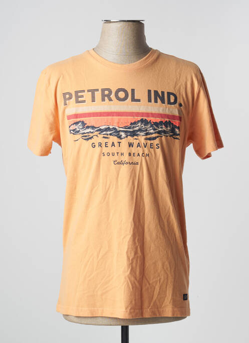 T-shirt orange PETROL INDUSTRIES pour homme