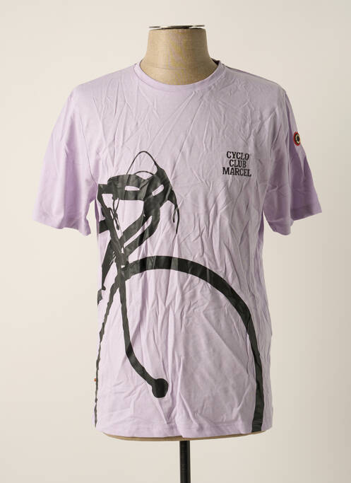 T-shirt violet CYCLO CLUB MARCEL  pour homme