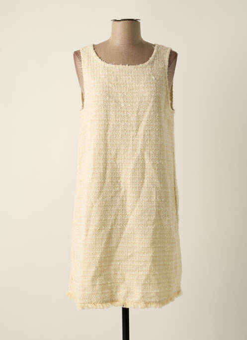 Robe mi-longue beige MANGO pour femme