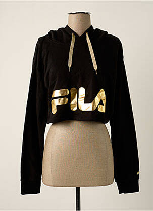 Sweat-shirt à capuche noir FILA pour femme