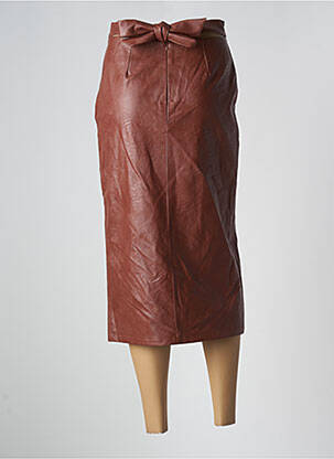 Jupe mi-longue marron ASTRID BLACK LABEL femme