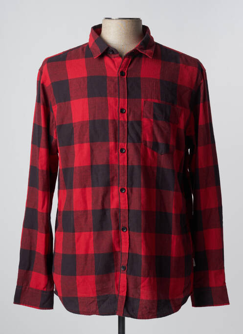 Chemise manches longues rouge JACK & JONES pour homme