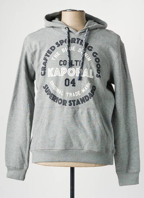 Sweat-shirt à capuche gris KAPORAL pour homme