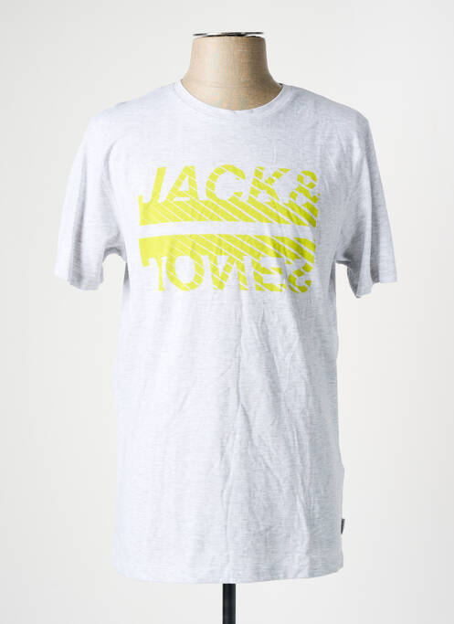 T-shirt gris JACK & JONES pour homme