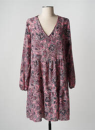 Robe mi-longue rose HAILYS femme